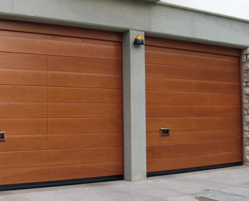 rivaltarreda porte garage sezionali apertura in legno