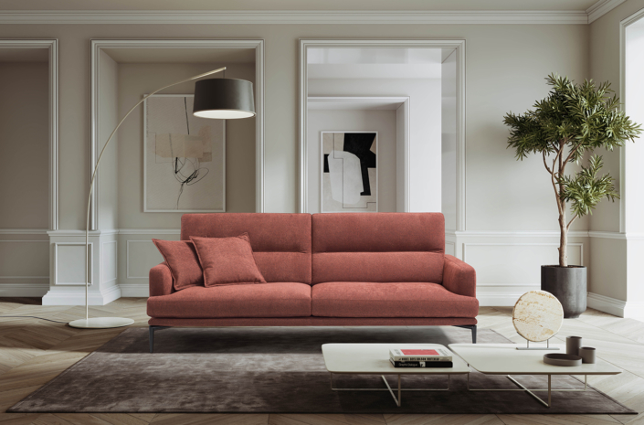 Divano con schienale mobile FENG